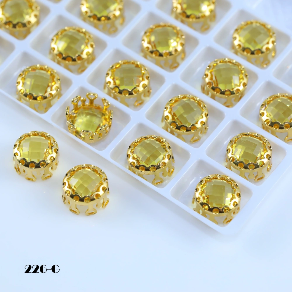 Shiny Round Bird Nest Claw Rhinestones Double Mesh Prong Crystal Beads DIY Craft Decor Accessories For Bags Shoes Garment Dress