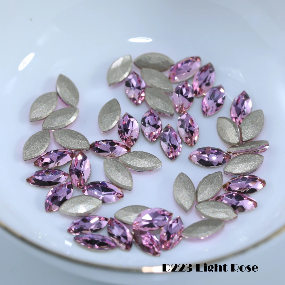 Nevette Flat Back Bevel Edge Plus Rhinestones Shiny Crystal Fancy Stones DIY Handcraft Supplies For Nail Art Bags Wedding Dress