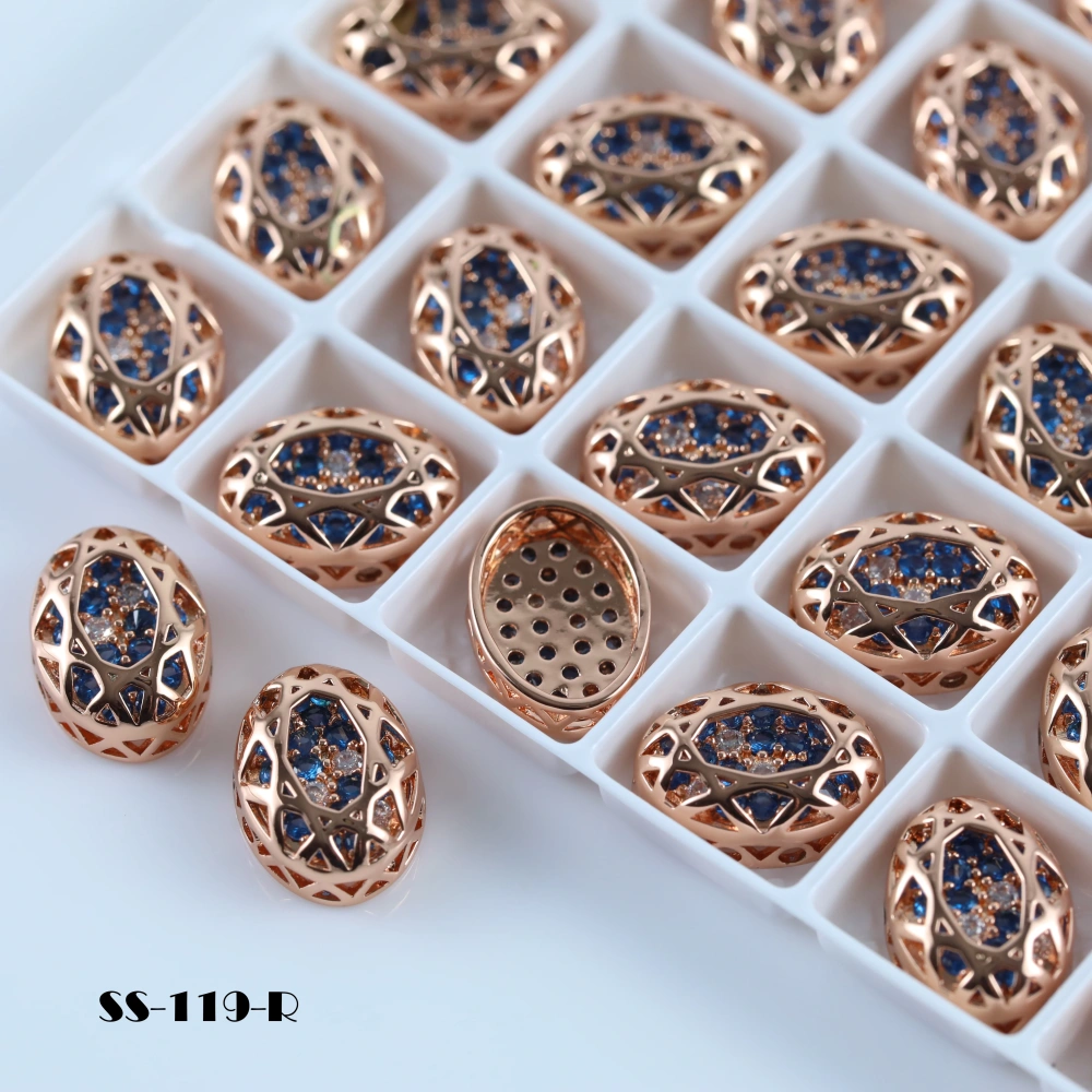 Sparkling Crystal Cube Series Oval Claw Rhinestones Drill DIY Accessories For Bags Shoes Wedding Dress Handmade Craft Supplies
