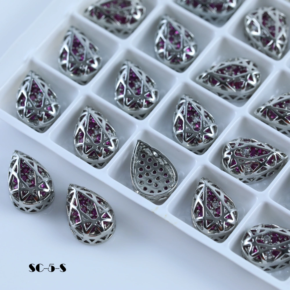 Drop Shaped Claw Rhinestones Drill Cube Series Sparkling Crystal For DIY Bags Shoes Wedding Dress Garmen Handmade Craft Supplies