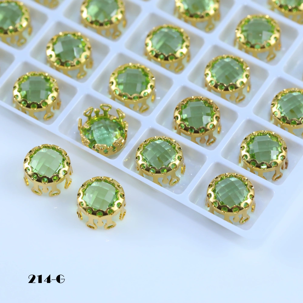 Shiny Round Bird Nest Claw Rhinestones Double Mesh Prong Crystal Beads DIY Craft Decor Accessories For Bags Shoes Garment Dress