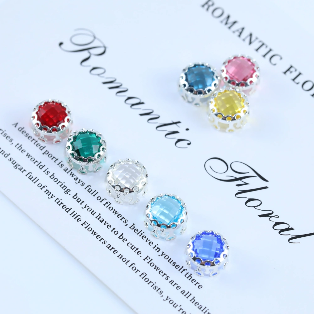 Double Mesh Prong Crystal Shiny Round Bird Nest Claw Rhinestones Beads For Bags Shoes Garment DressDIY Craft Decor Accessories