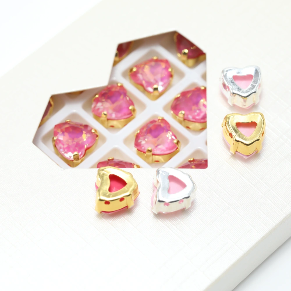 Brilliant Crystal 4827 Maxi Heart Pointed Back Claw Rhinestones Peach Apricot Bloom Series DIY Bags Shoes Wedding Dress Supplies