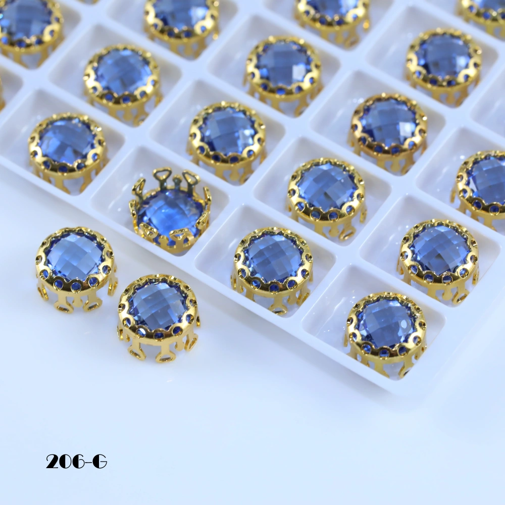 Shiny Round Bird Nest Claw Rhinestones Double Mesh Prong Crystal Beads DIY Craft Decor Accessories For Bags Shoes Garment Dress