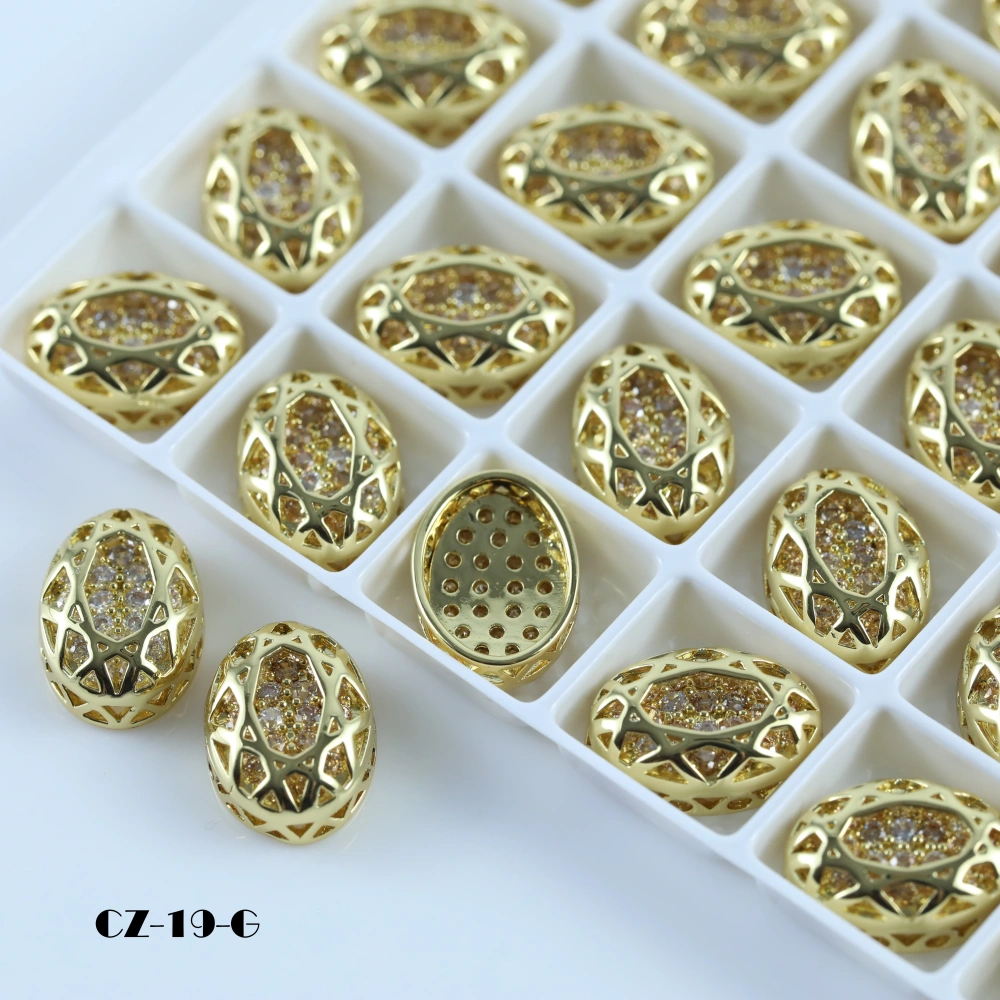 Sparkling Crystal Cube Series Oval Claw Rhinestones Drill DIY Accessories For Bags Shoes Wedding Dress Handmade Craft Supplies