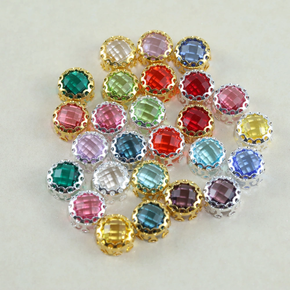 Shiny Round Bird Nest Claw Rhinestones Double Mesh Prong Crystal Beads DIY Craft Decor Accessories For Bags Shoes Garment Dress