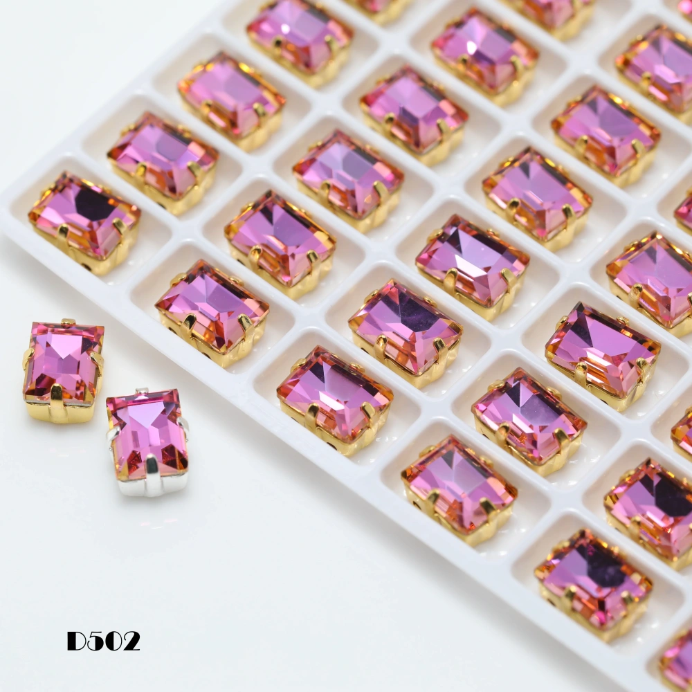 Sparkling Crystal 4527 Step Cut Fancy Stone Claw Rhinestones Peach Apricot Bloom Series Bags Shoes Wedding Dress DIY Supplies