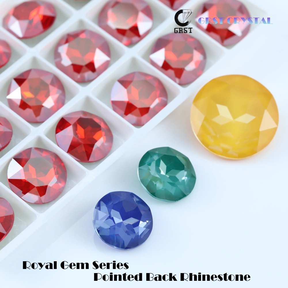 Royal Gem Series Sparkling Crystal stone Flower Pointed Back Sew On Rhinestones DIY Accessories For Bags Shoes Wedding Dress