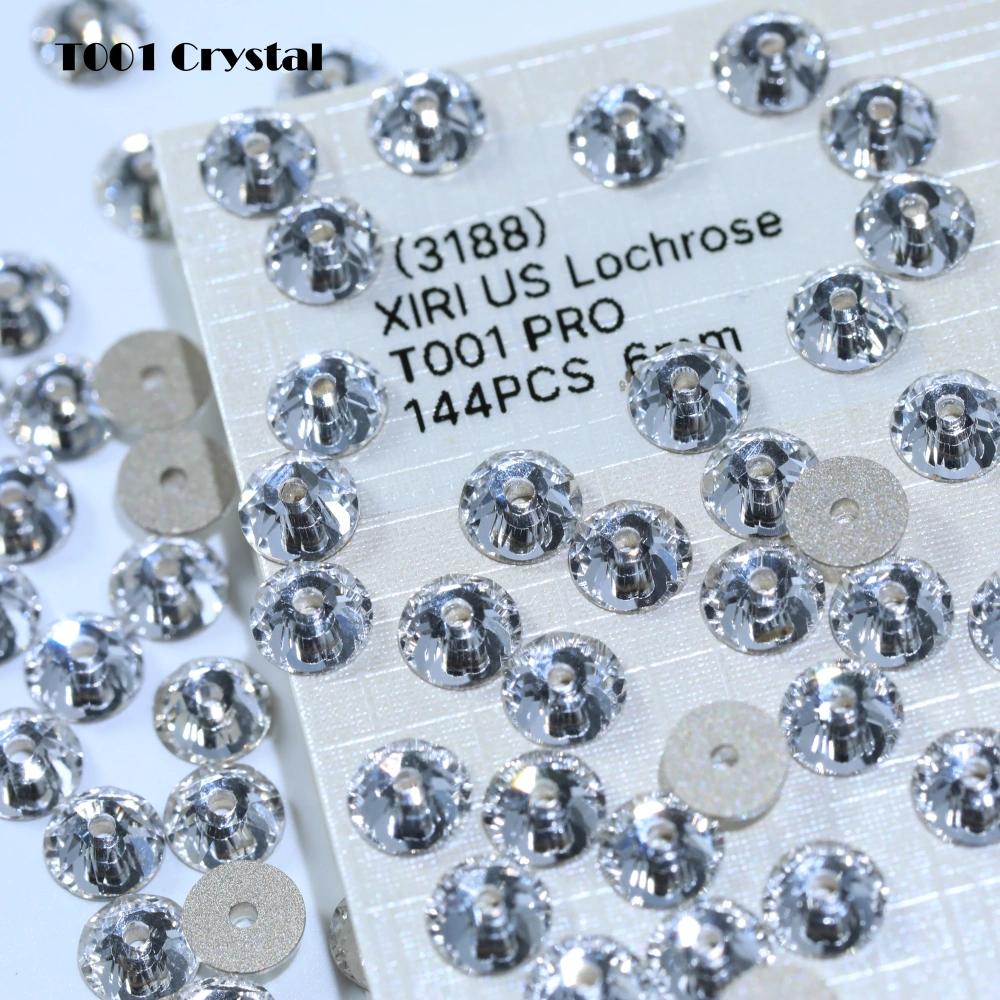 2088 XIRIUS Lochrose not Hotfix Rhinestones 1440Pcs Glass Crystal Normal Color Sewing Shiny Sew-on Stone Cloth DIY Wedding Dress