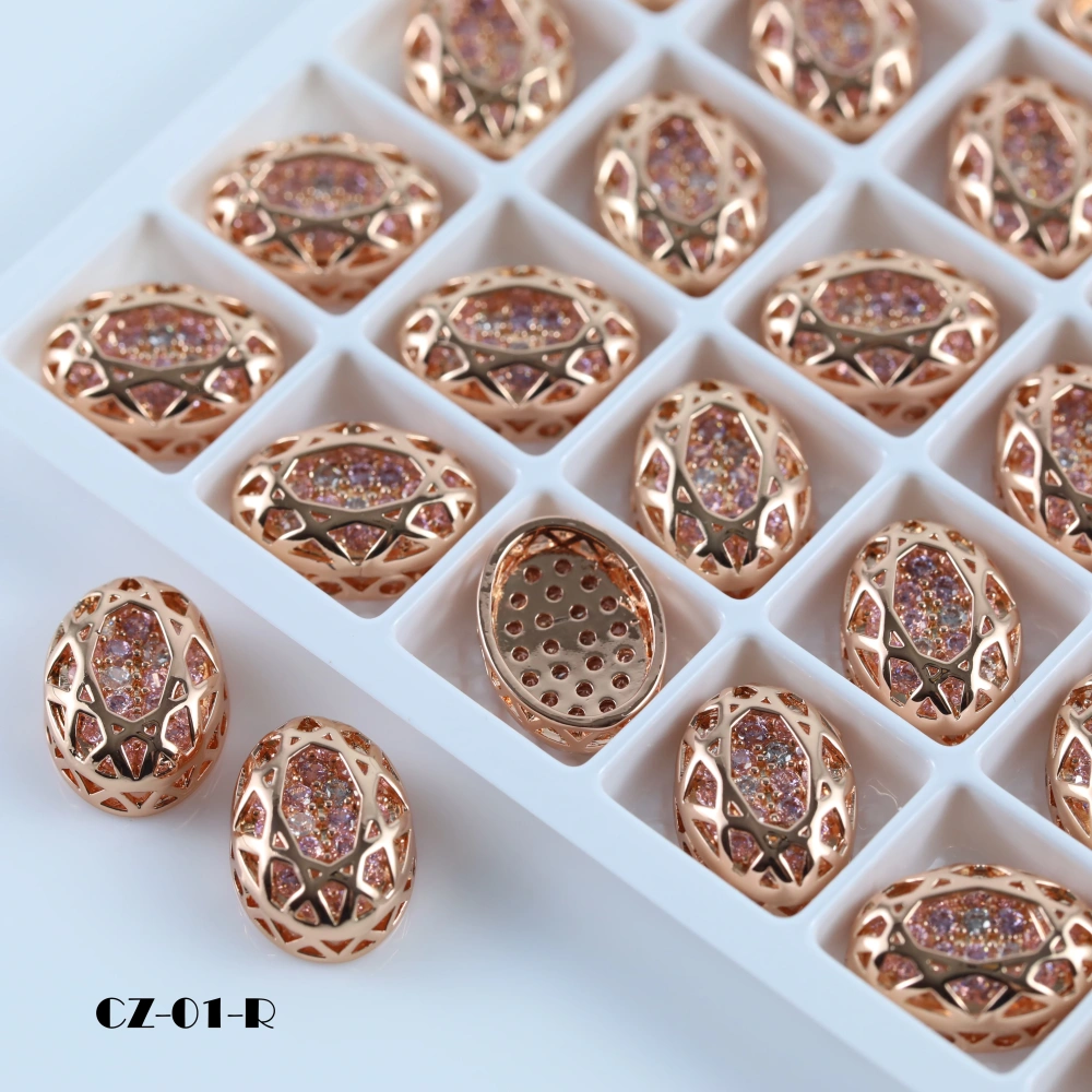 Sparkling Crystal Cube Series Oval Claw Rhinestones Drill DIY Accessories For Bags Shoes Wedding Dress Handmade Craft Supplies