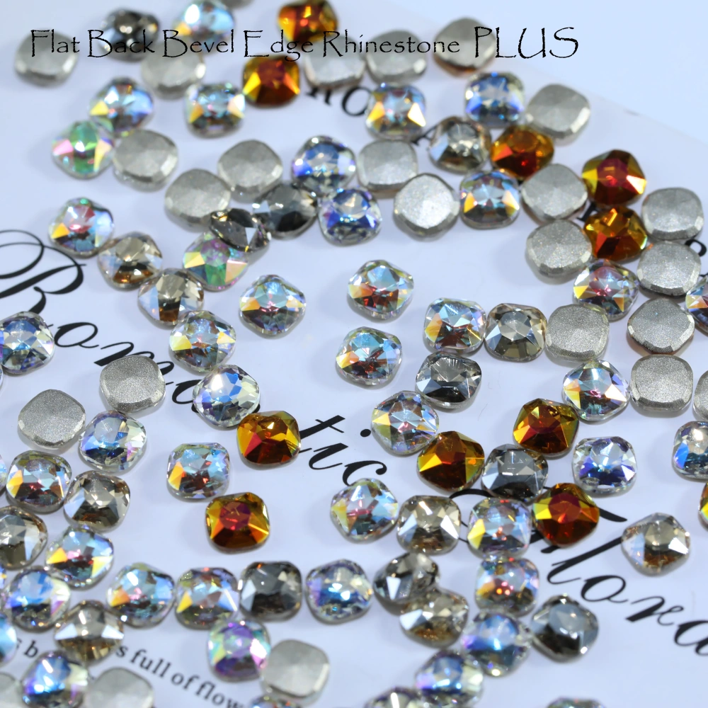 Cushion Flat Back Bevel Edge Rhinestones Plus Sparkling Crystal DIY Accessories Nail Art Bags Wedding Dress Handcraft Supplies
