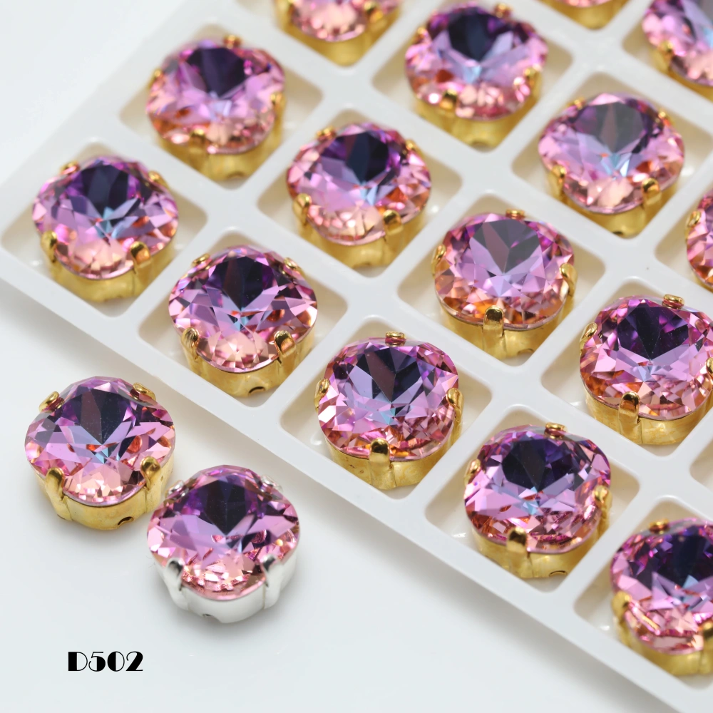 Cushion Pointed Back Claw Rhinestones Shiny Crystal Peach Apricot Bloom Series For DIY Bags Shoes Wedding Dress Craft Supplies