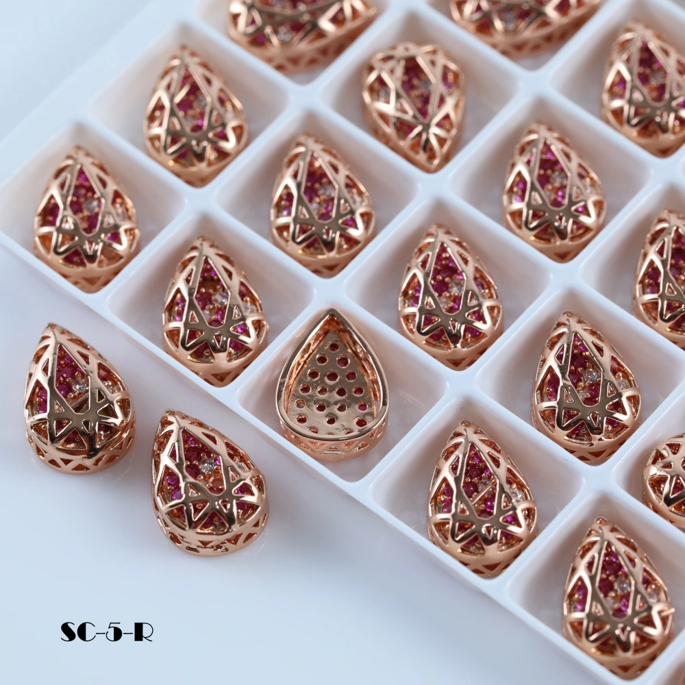 Drop Shaped Claw Rhinestones Drill Cube Series Sparkling Crystal For DIY Bags Shoes Wedding Dress Garmen Handmade Craft Supplies