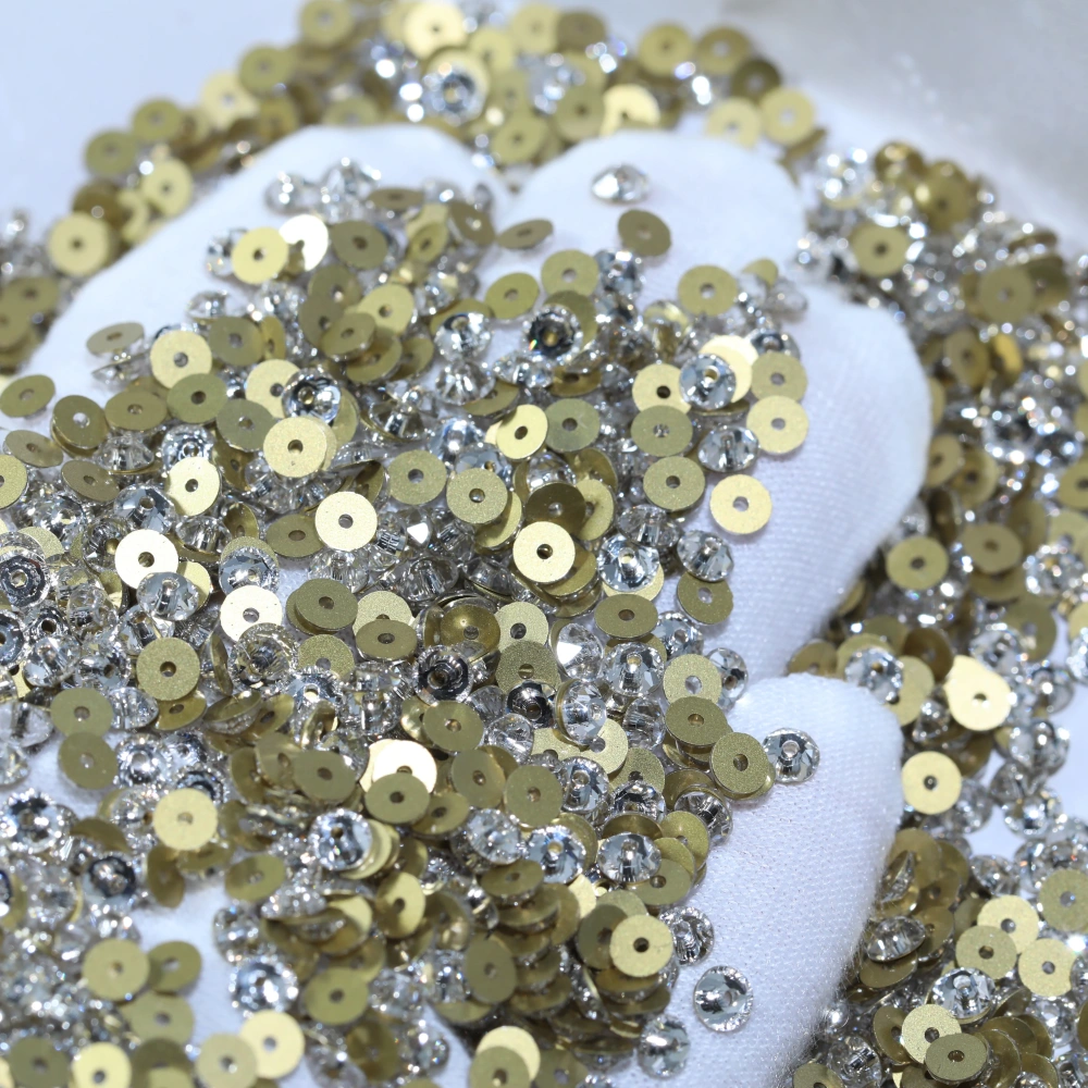 2088 XIRIUS Lochrose not Hotfix Rhinestones 1440Pcs Glass Crystal Normal Color Sewing Shiny Sew-on Stone Cloth DIY Wedding Dress