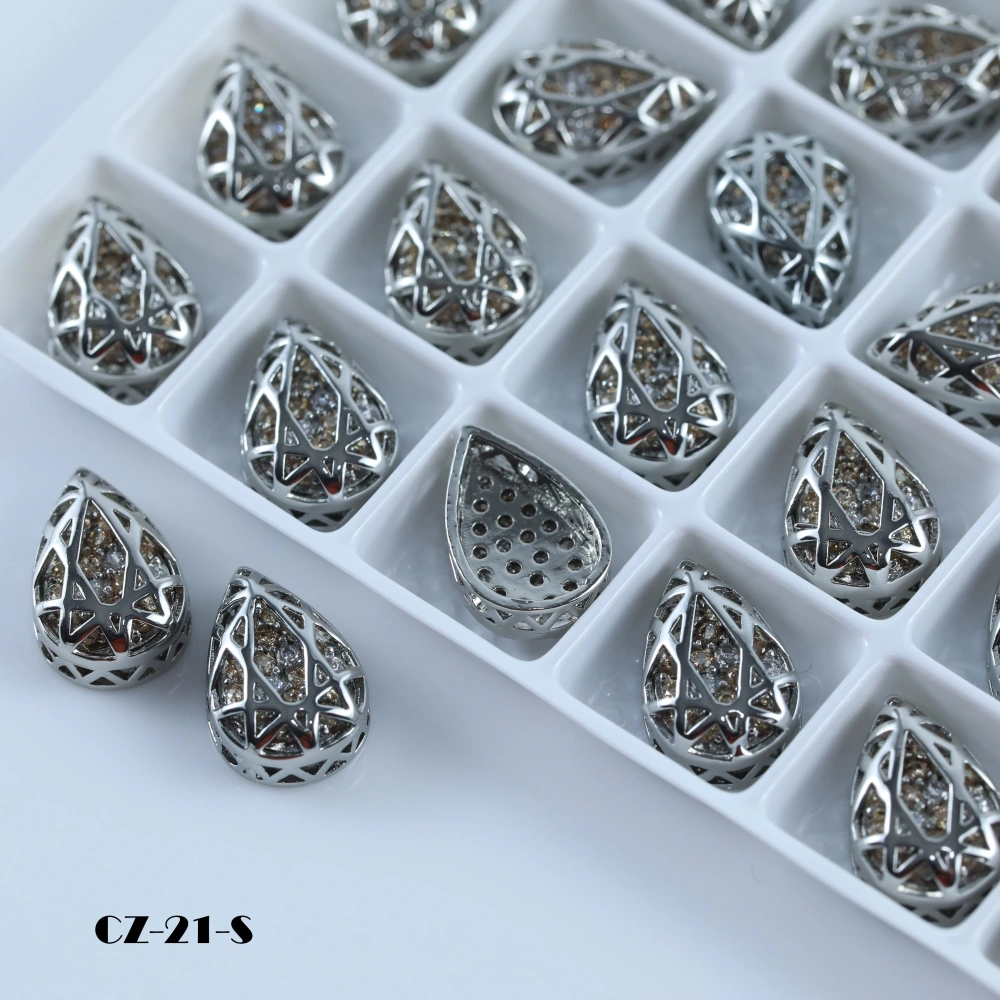Drop Shaped Claw Rhinestones Drill Cube Series Sparkling Crystal For DIY Bags Shoes Wedding Dress Garmen Handmade Craft Supplies