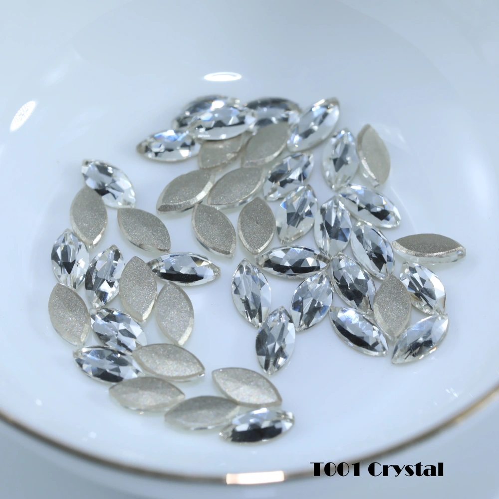 Nevette Flat Back Bevel Edge Plus Rhinestones Shiny Crystal Fancy Stones DIY Handcraft Supplies For Nail Art Bags Wedding Dress