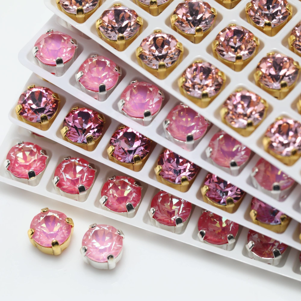 Shiny Crystal Peach Apricot Bloom Series Xirius Chaton Pointed Back Claw Rhinestones For DIY Bags Shoes Wedding Dress  Supplies