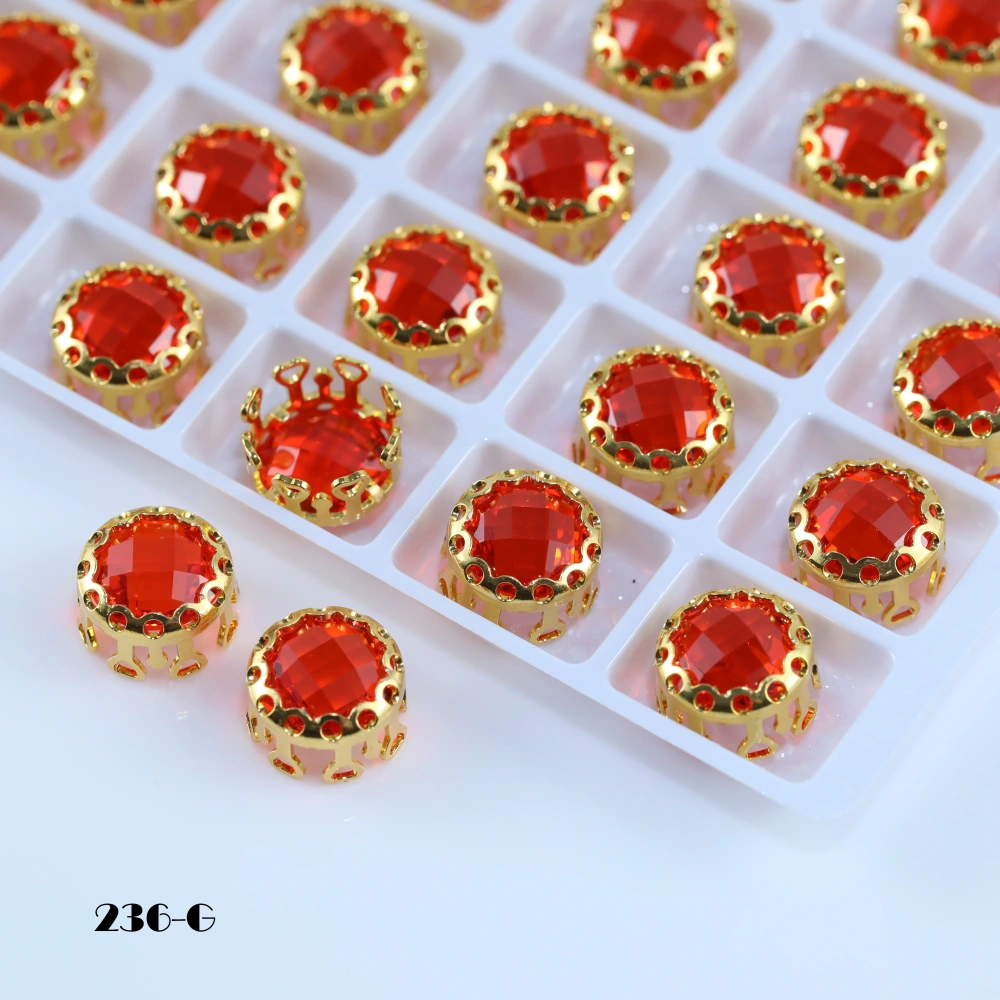 Shiny Round Bird Nest Claw Rhinestones Double Mesh Prong Crystal Beads DIY Craft Decor Accessories For Bags Shoes Garment Dress