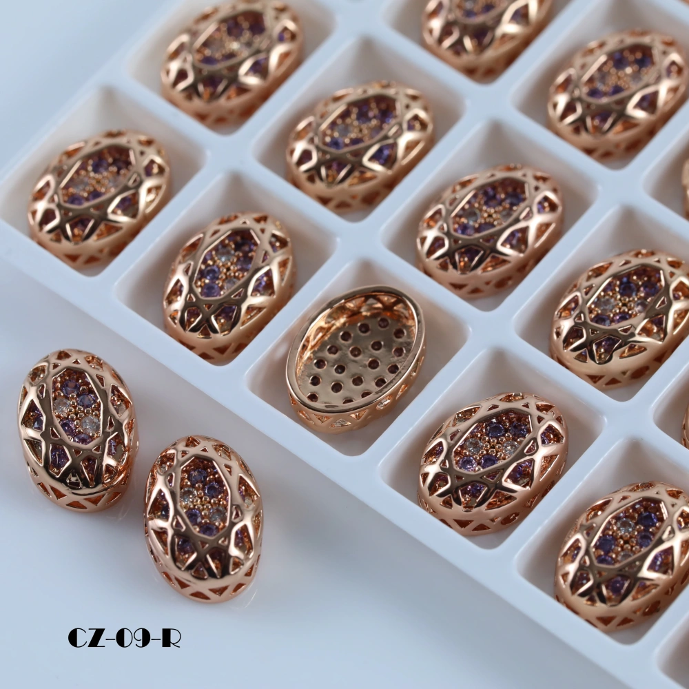 Sparkling Crystal Cube Series Oval Claw Rhinestones Drill DIY Accessories For Bags Shoes Wedding Dress Handmade Craft Supplies