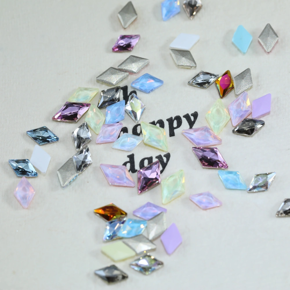 Rhombus Flat Back Bevel Edge Plus Series Rhinestones Shiny Crystal Nail Art Bags Wedding Dress DIY Handcraft Decoration Supplies