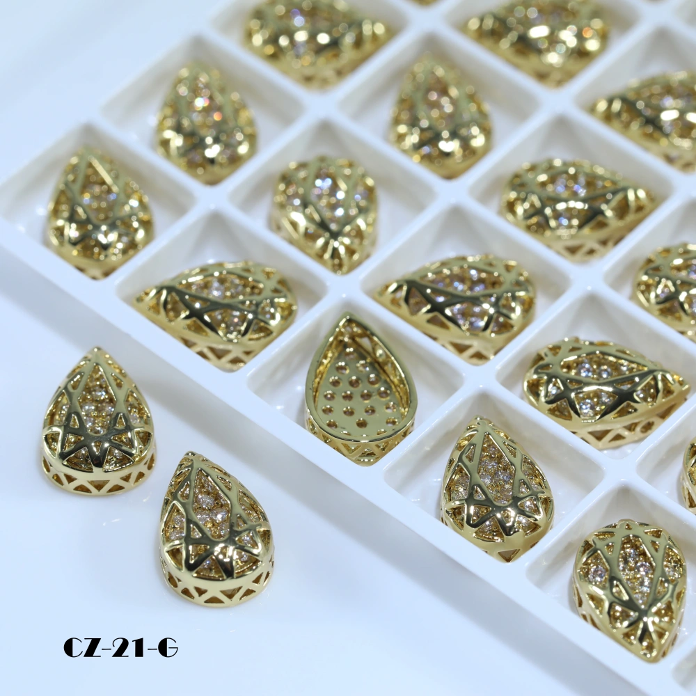 Drop Shaped Claw Rhinestones Drill Cube Series Sparkling Crystal For DIY Bags Shoes Wedding Dress Garmen Handmade Craft Supplies