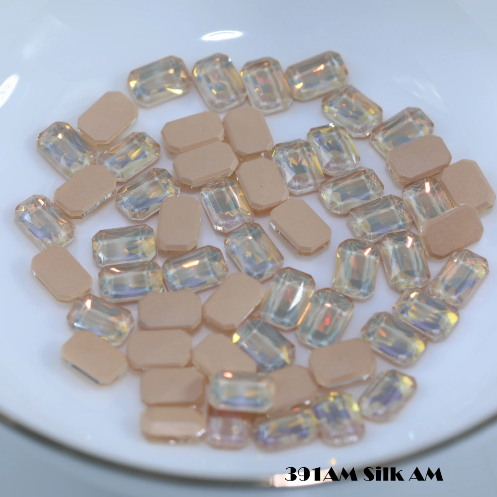Shiny Crystal Fancy Stones Cushion Octagon Flat Back Bevel Edge Plus Rhinestones For Nail Art Bags Wedding Dress DIY Handcraft