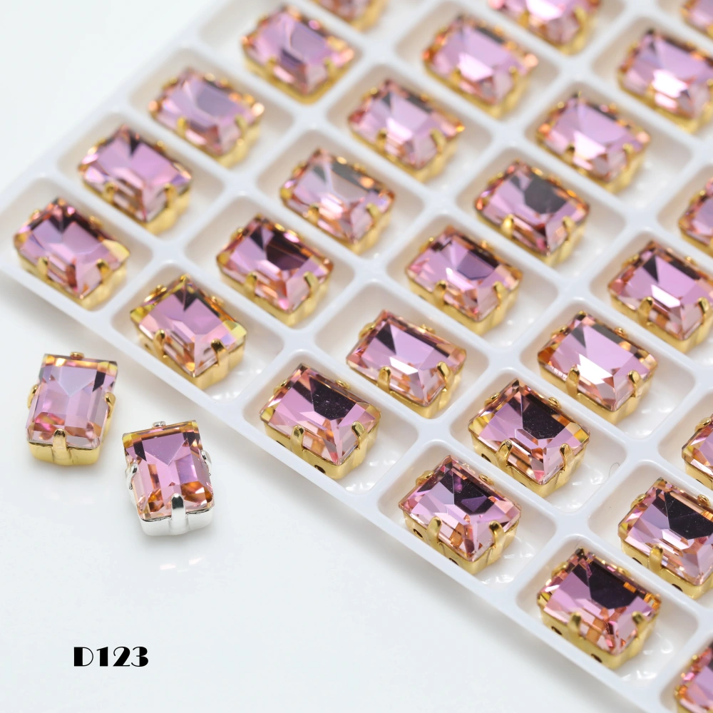 Sparkling Crystal 4527 Step Cut Fancy Stone Claw Rhinestones Peach Apricot Bloom Series Bags Shoes Wedding Dress DIY Supplies
