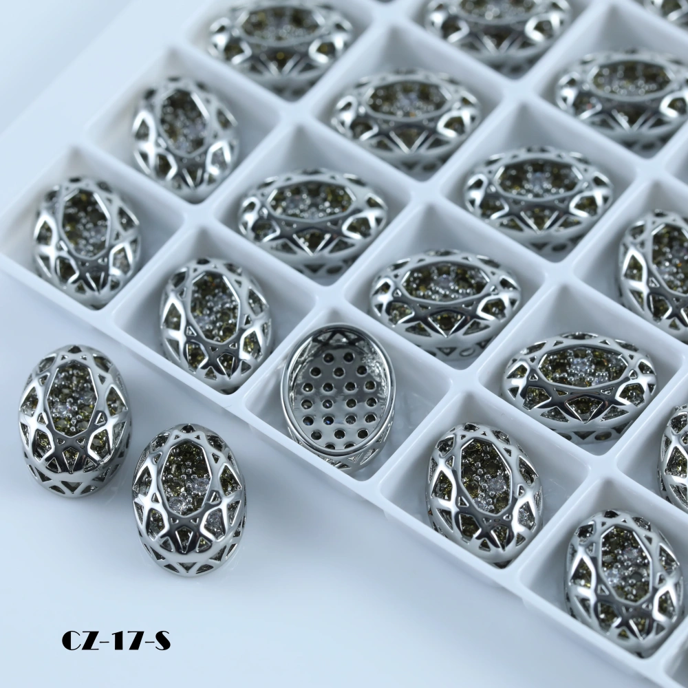 Sparkling Crystal Cube Series Oval Claw Rhinestones Drill DIY Accessories For Bags Shoes Wedding Dress Handmade Craft Supplies