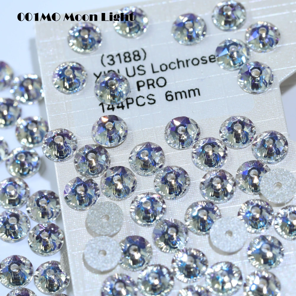 2088 XIRIUS Lochrose not Hotfix Rhinestones 1440Pcs Glass Crystal Normal Color Sewing Shiny Sew-on Stone Cloth DIY Wedding Dress