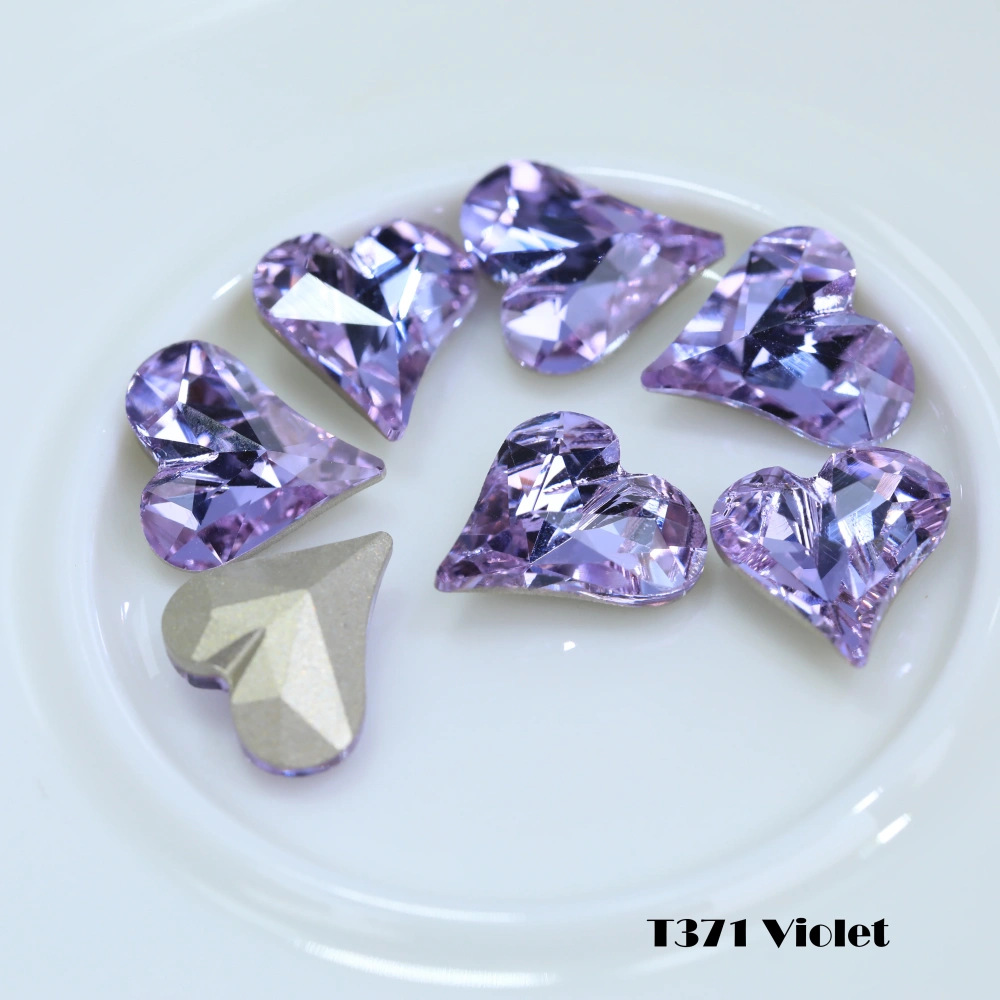 Shiny  Crystal Pro Series Normal Color Sweet Heart Point Back Rhinestones Fancy Stones For Bags Shoes Wedding Dress DIY Supplies
