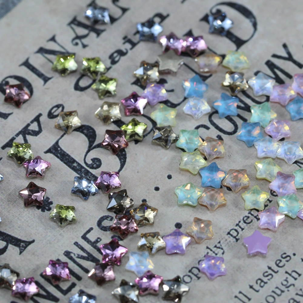 Shiny Crystal Stone Star Flat Back Bevel Edge Plus Rhinestones For Nail Art Bag Wedding Dress DIY Accessories Handcraft Supplies
