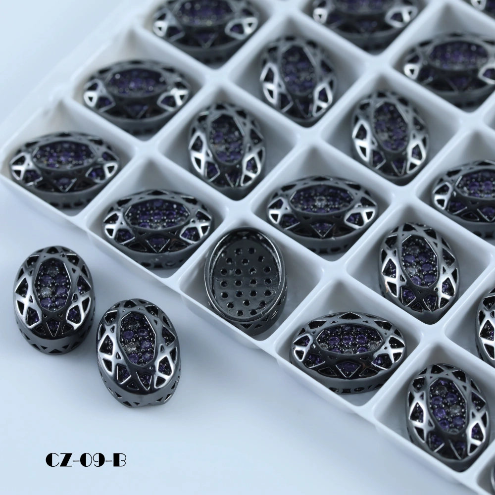 Sparkling Crystal Cube Series Oval Claw Rhinestones Drill DIY Accessories For Bags Shoes Wedding Dress Handmade Craft Supplies