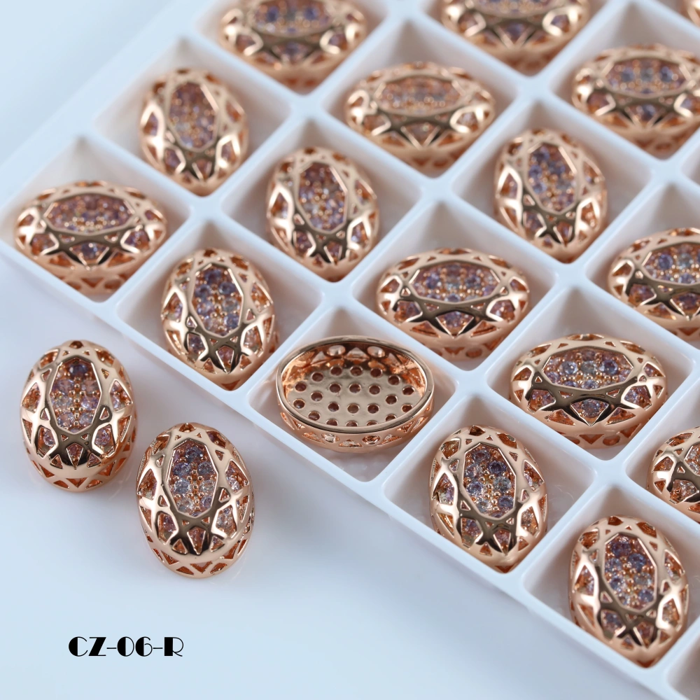 Sparkling Crystal Cube Series Oval Claw Rhinestones Drill DIY Accessories For Bags Shoes Wedding Dress Handmade Craft Supplies