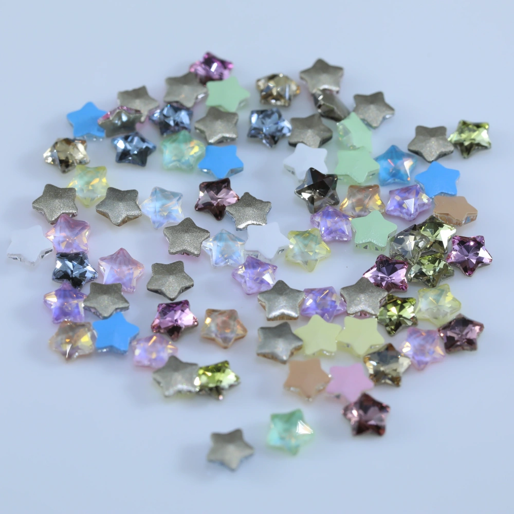 Shiny Crystal Stone Star Flat Back Bevel Edge Plus Rhinestones For Nail Art Bag Wedding Dress DIY Accessories Handcraft Supplies