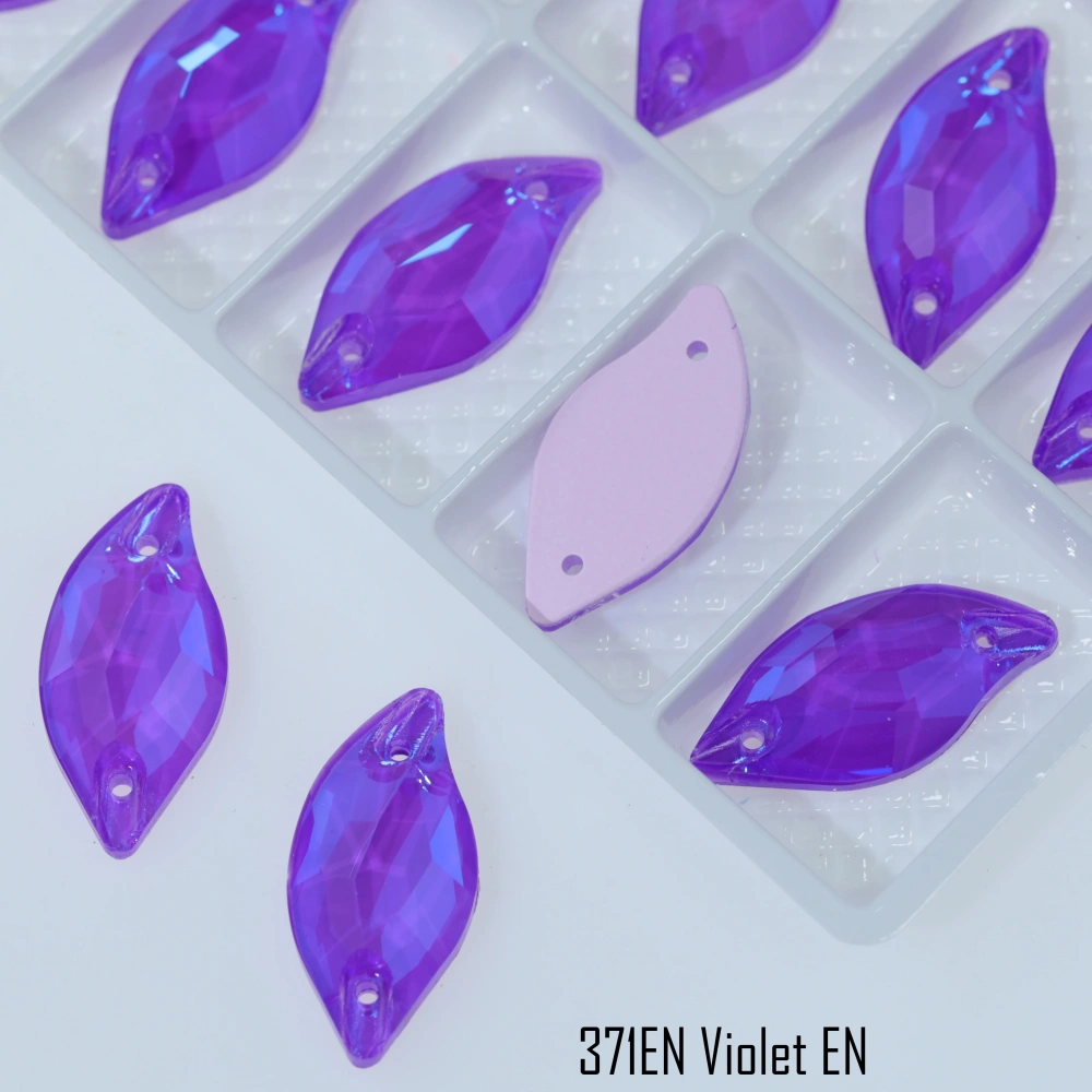 Diamond Leaf  Sew-on Stone AM EN Series Luminous Crystal Rhinestones DIY Craft Accessories For Shoes Bags Wedding Dress Clothing