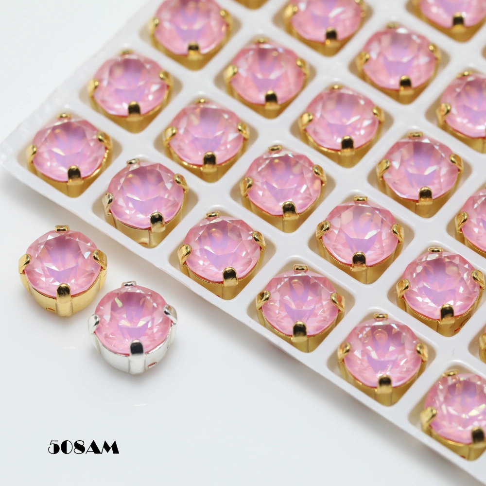 Shiny Crystal Peach Apricot Bloom Series Xirius Chaton Pointed Back Claw Rhinestones For DIY Bags Shoes Wedding Dress  Supplies