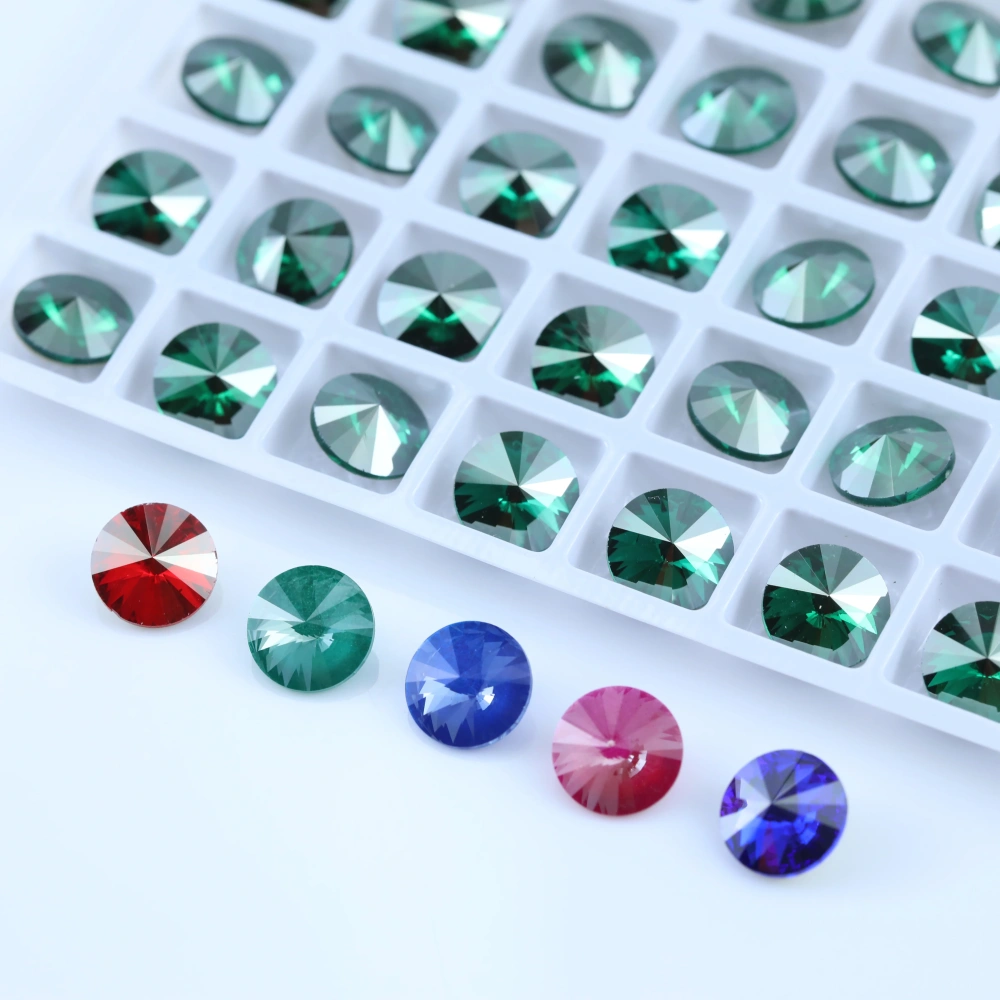 Rivoli Pointed Back Fancy Stones Sew-on Bright Crystal Royal Gem Series Rhinestones Bags Shoes Wedding Dress DIY Craft Supplies