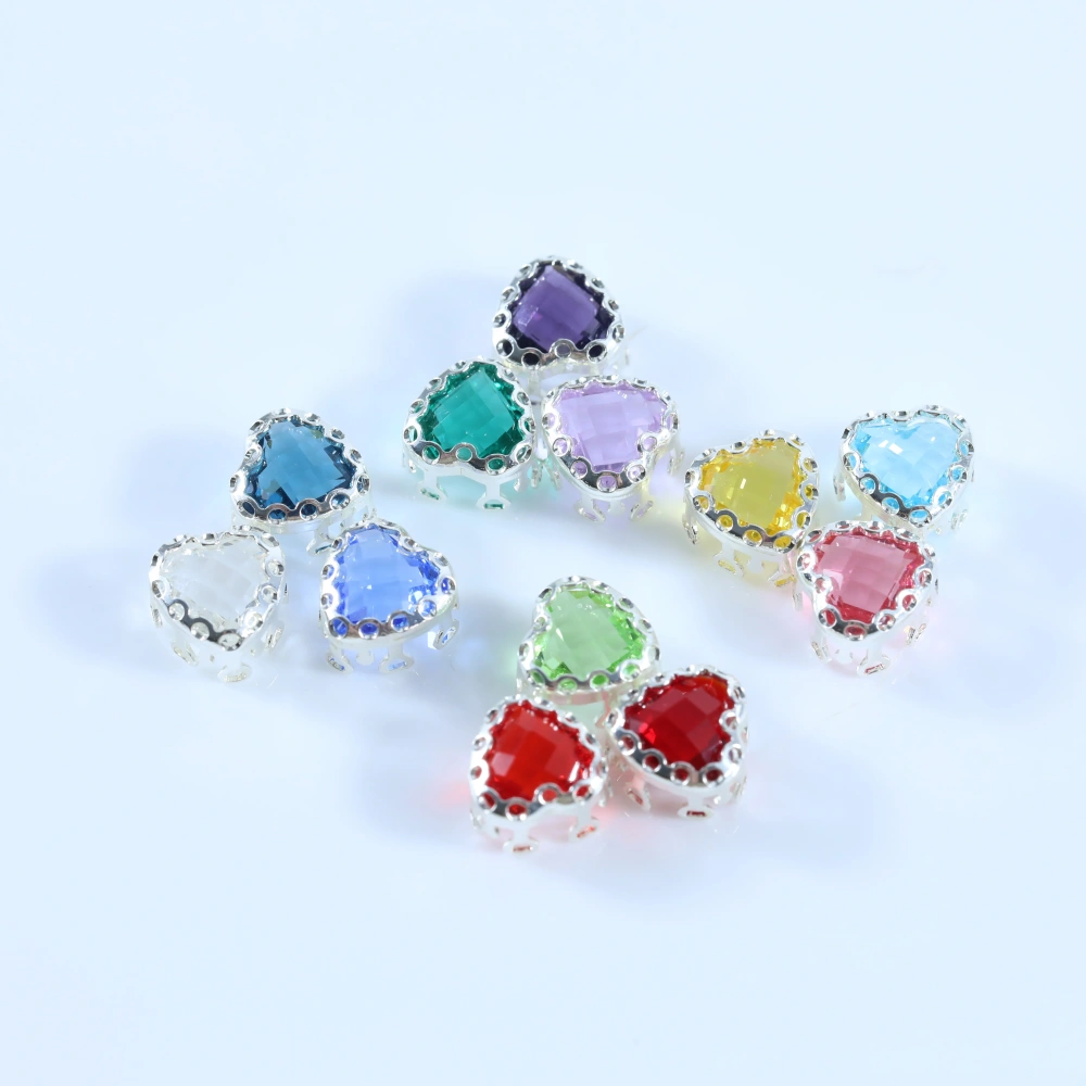 Sparkling Bird Nest Claw Rhinestones Maxi Heart Clear Double Mesh Prong Crystal Bags Shoes Wedding Dress Handmade Craft Supplies