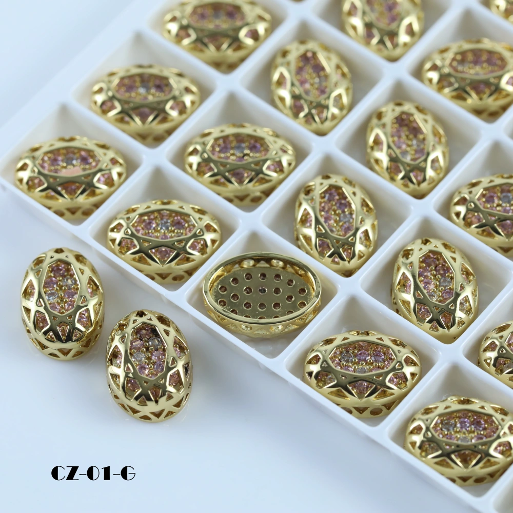 Sparkling Crystal Cube Series Oval Claw Rhinestones Drill DIY Accessories For Bags Shoes Wedding Dress Handmade Craft Supplies