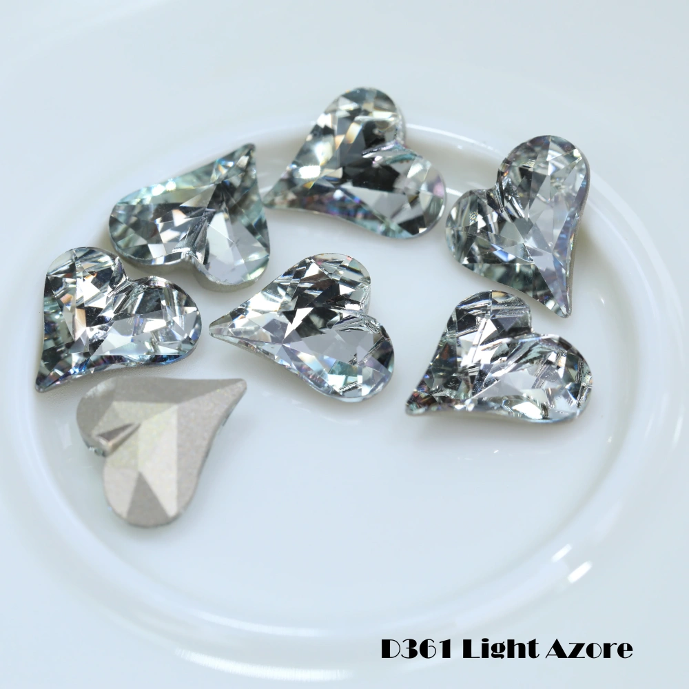 Shiny  Crystal Pro Series Normal Color Sweet Heart Point Back Rhinestones Fancy Stones For Bags Shoes Wedding Dress DIY Supplies
