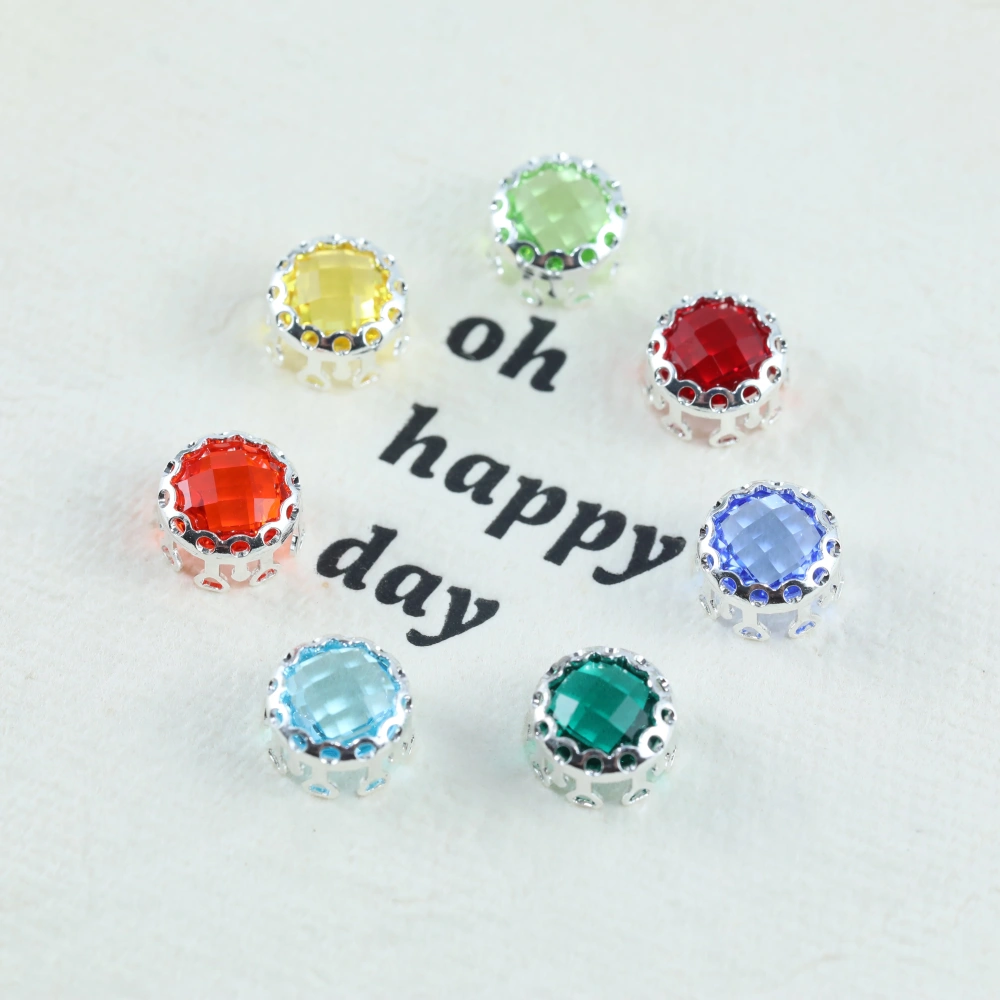 Double Mesh Prong Crystal Shiny Round Bird Nest Claw Rhinestones Beads For Bags Shoes Garment DressDIY Craft Decor Accessories