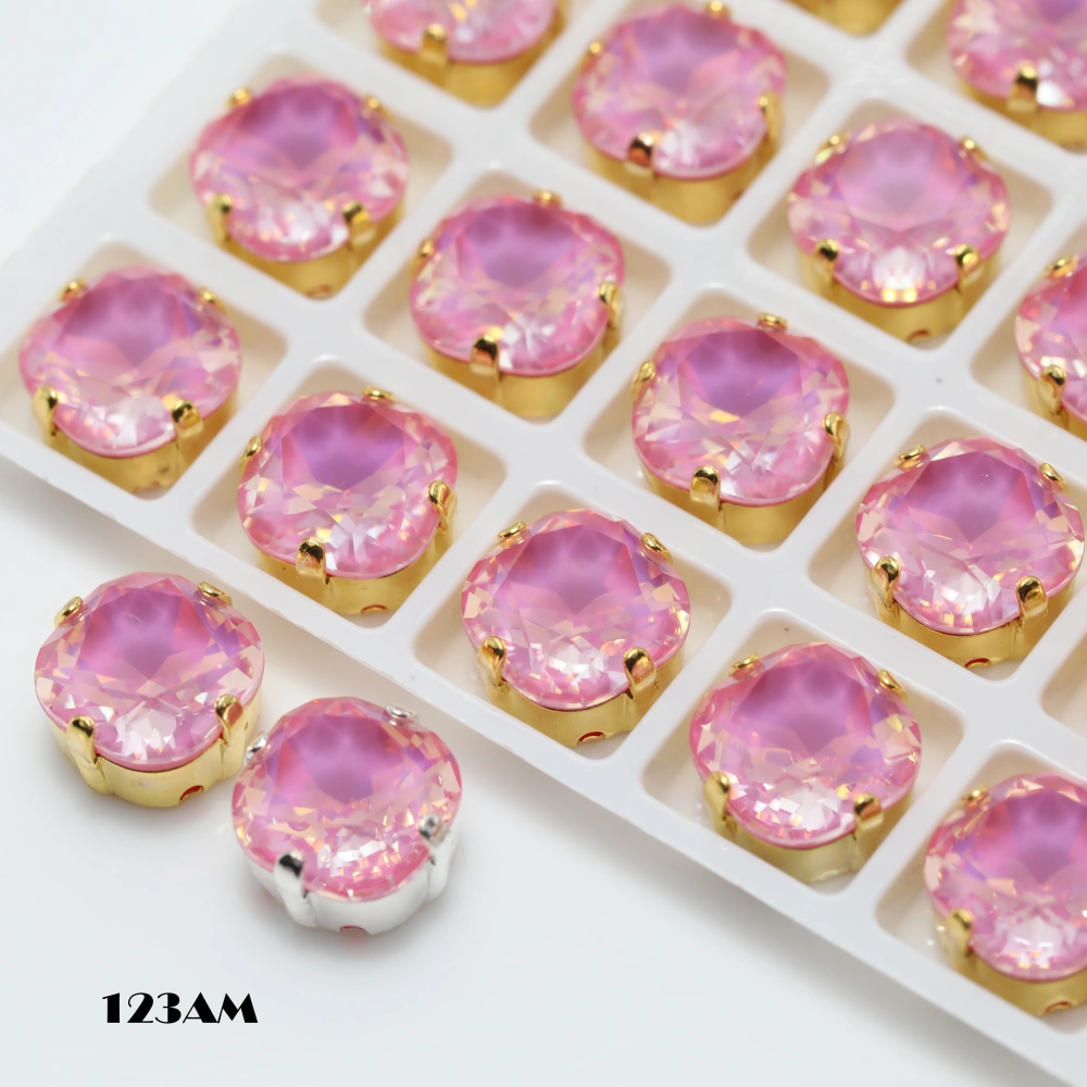 Cushion Pointed Back Claw Rhinestones Shiny Crystal Peach Apricot Bloom Series For DIY Bags Shoes Wedding Dress Craft Supplies