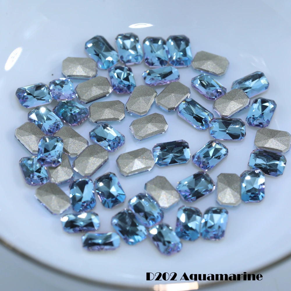 Shiny Crystal Fancy Stones Cushion Octagon Flat Back Bevel Edge Plus Rhinestones For Nail Art Bags Wedding Dress DIY Handcraft