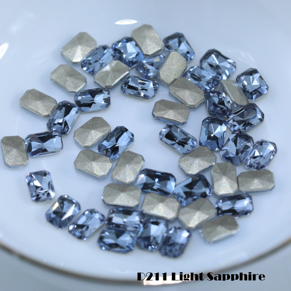 Shiny Crystal Fancy Stones Cushion Octagon Flat Back Bevel Edge Plus Rhinestones For Nail Art Bags Wedding Dress DIY Handcraft