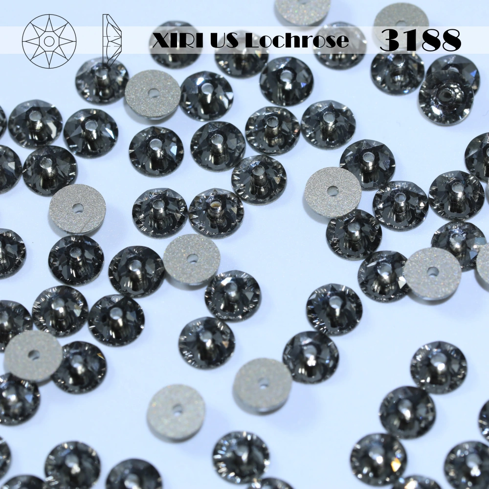 2088 XIRIUS Lochrose not Hotfix Rhinestones 1440Pcs Glass Crystal Normal Color Sewing Shiny Sew-on Stone Cloth DIY Wedding Dress