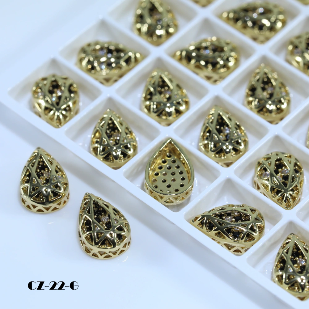 Drop Shaped Claw Rhinestones Drill Cube Series Sparkling Crystal For DIY Bags Shoes Wedding Dress Garmen Handmade Craft Supplies