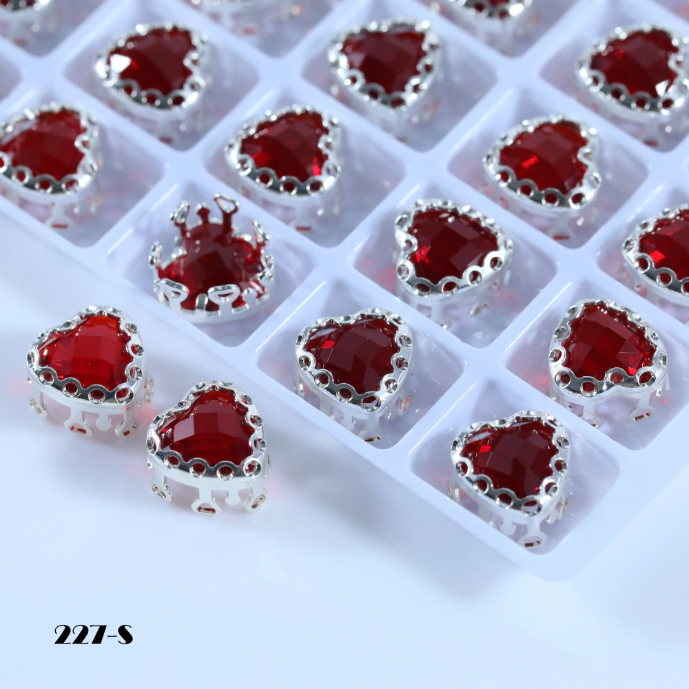 Sparkling Bird Nest Claw Rhinestones Maxi Heart Clear Double Mesh Prong Crystal Bags Shoes Wedding Dress Handmade Craft Supplies