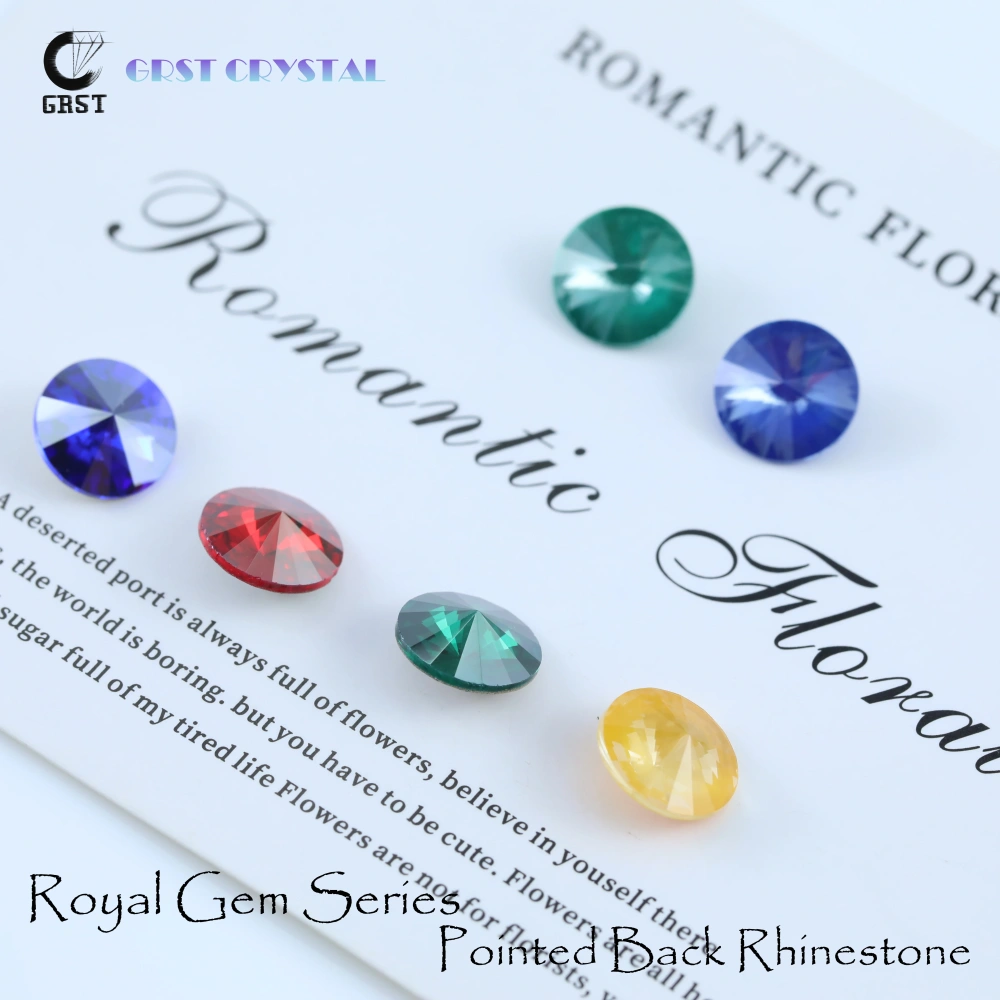 Rivoli Pointed Back Fancy Stones Sew-on Bright Crystal Royal Gem Series Rhinestones Bags Shoes Wedding Dress DIY Craft Supplies