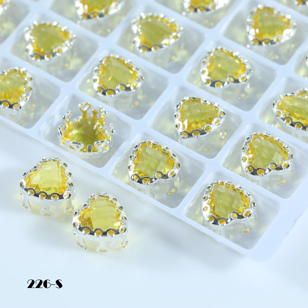 Sparkling Bird Nest Claw Rhinestones Maxi Heart Clear Double Mesh Prong Crystal Bags Shoes Wedding Dress Handmade Craft Supplies
