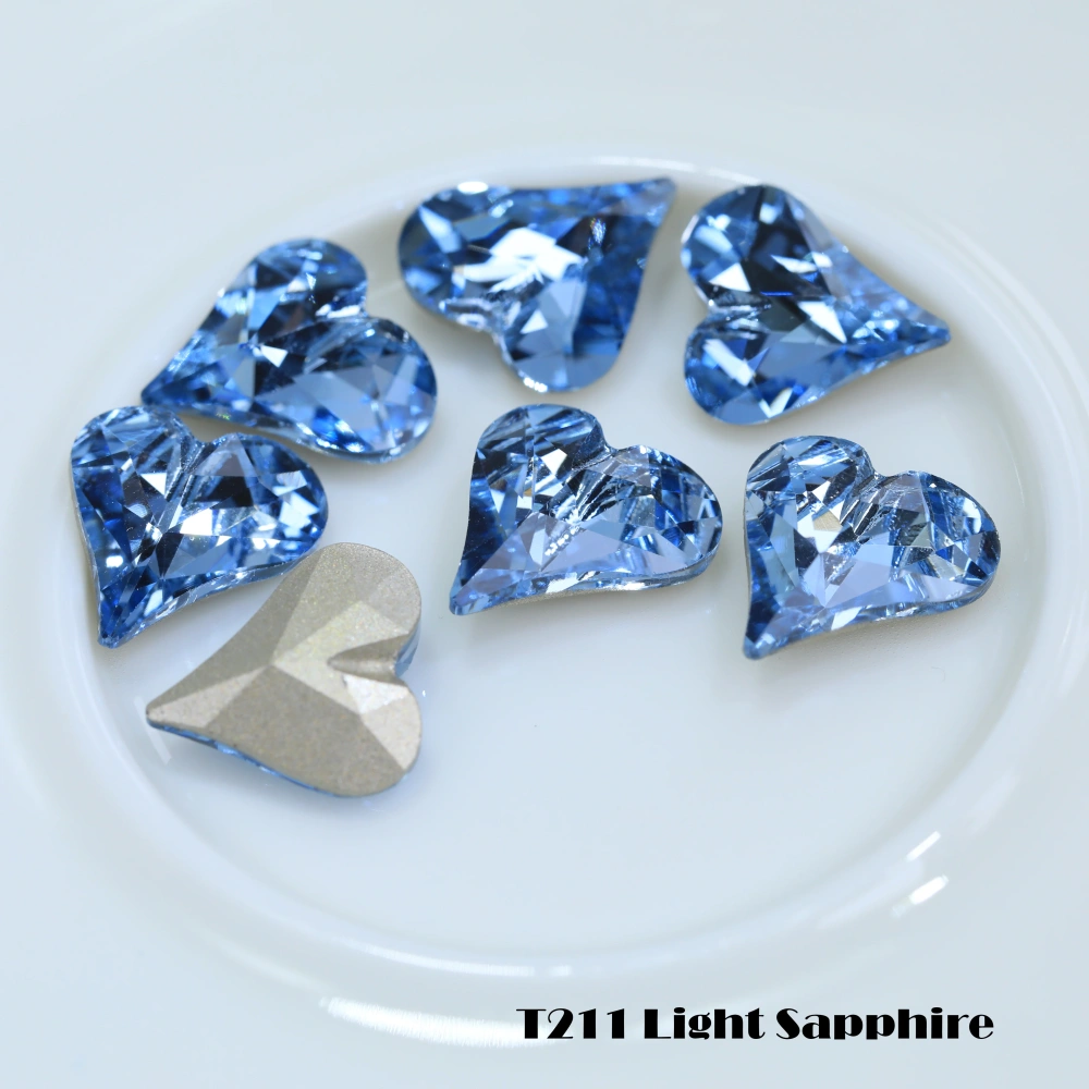 Shiny  Crystal Pro Series Normal Color Sweet Heart Point Back Rhinestones Fancy Stones For Bags Shoes Wedding Dress DIY Supplies